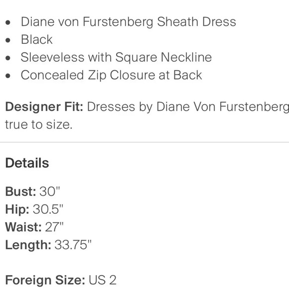 Diane Von Furstenberg dress size 2 nwot - Picture 4 of 9